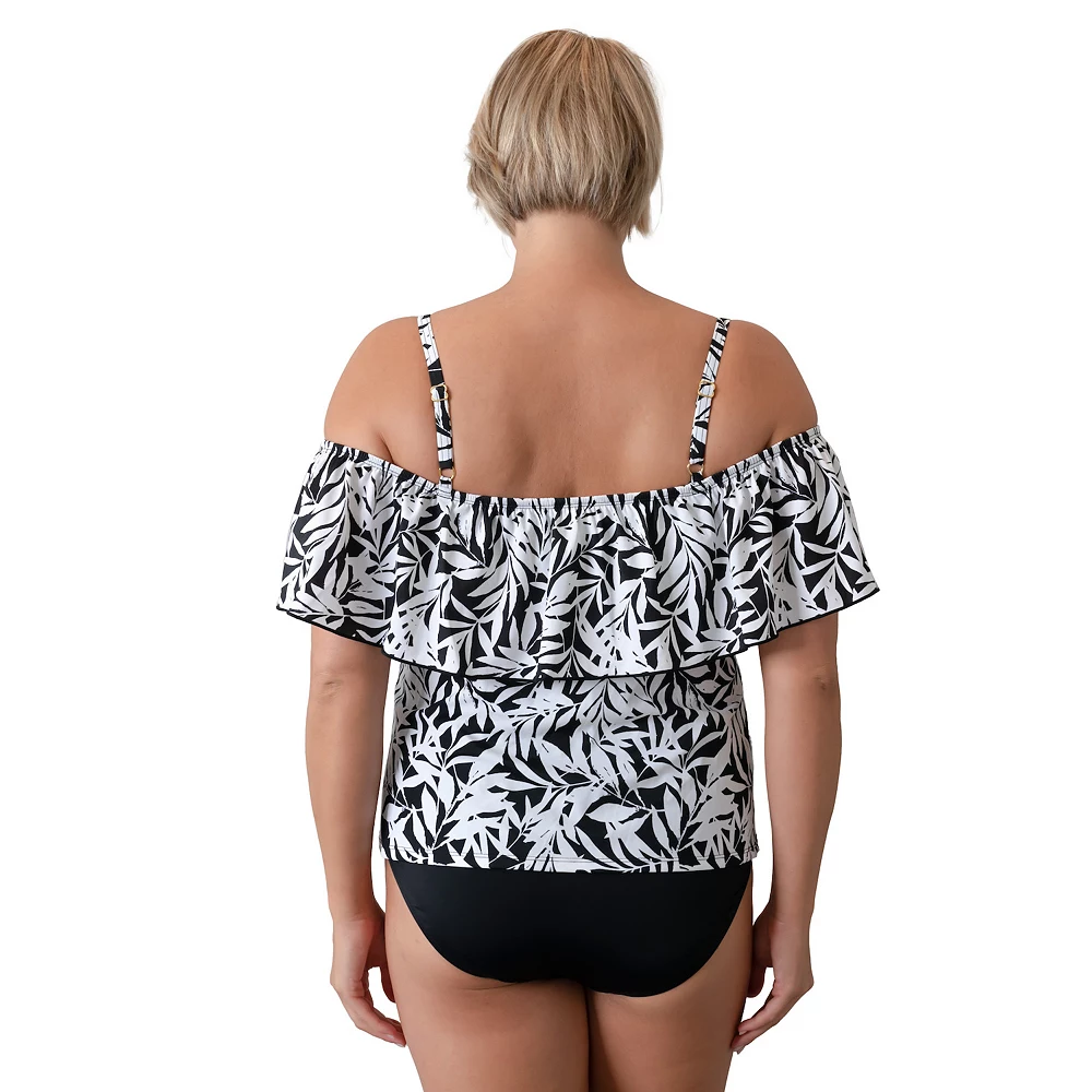 Plus Size A Shore Fit Off-the-Shoulder Swim Top - Image 2