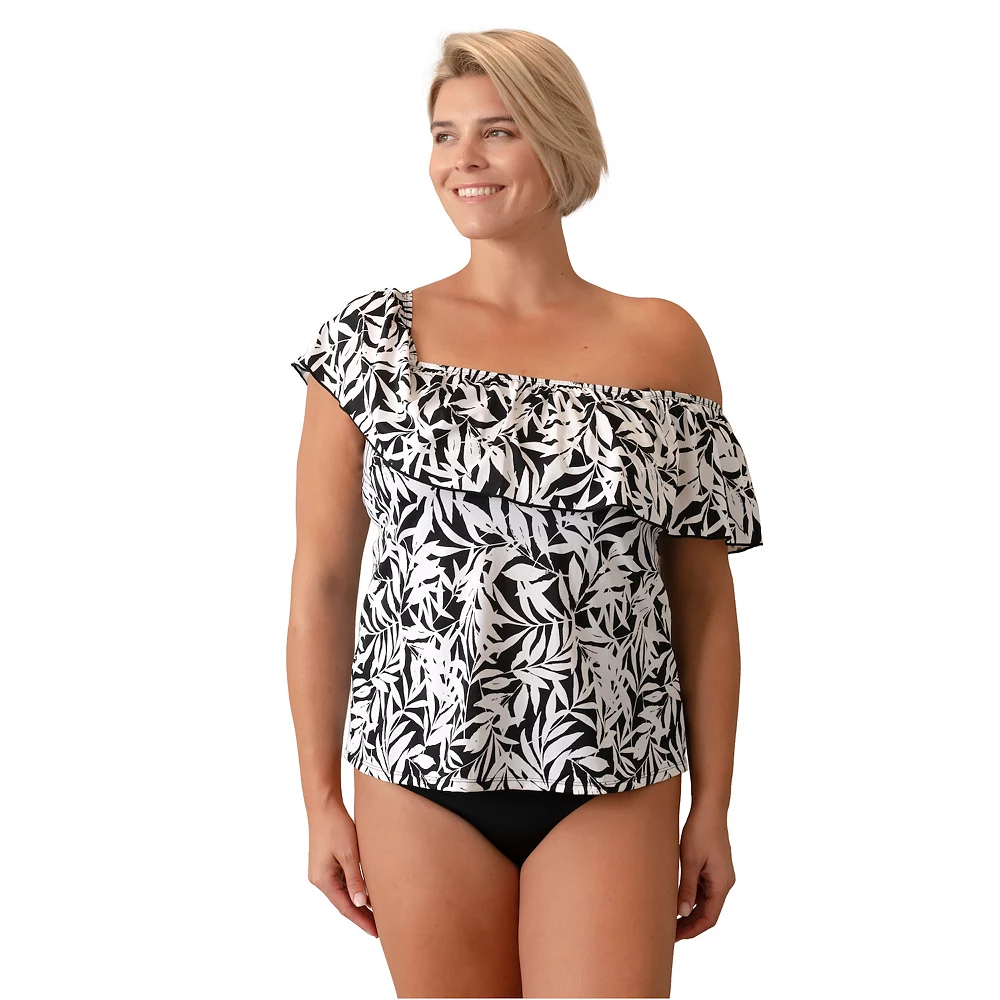 Plus Size A Shore Fit Off-the-Shoulder Swim Top - Image 3