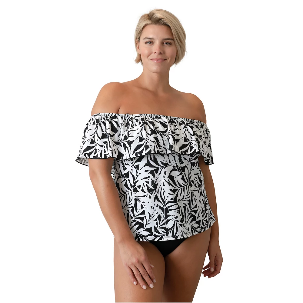 Plus Size A Shore Fit Off-the-Shoulder Swim Top - Image 4