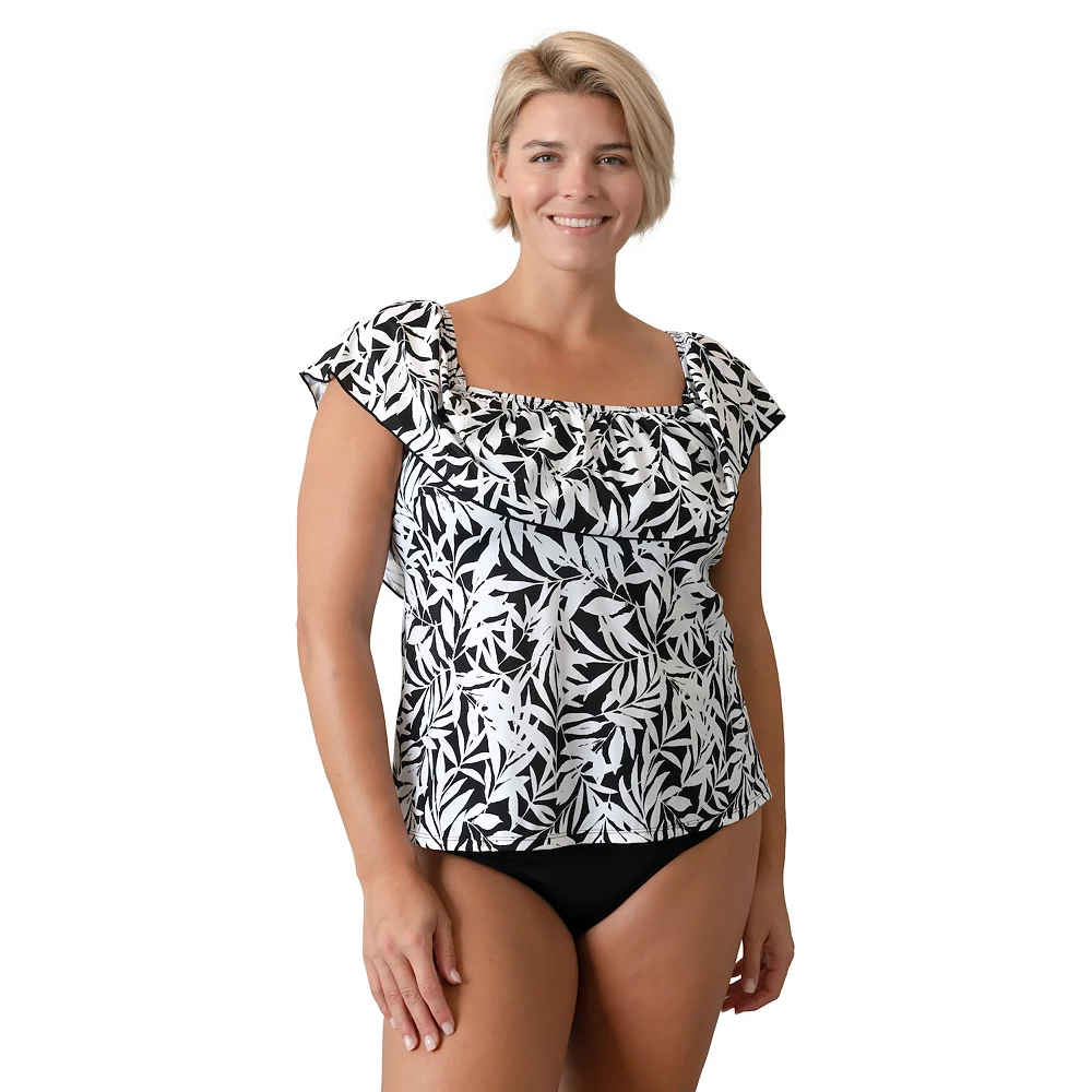 Plus Size A Shore Fit Off-the-Shoulder Swim Top - Image 5