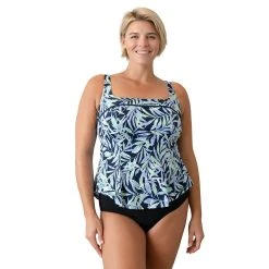 Plus Size A Shore Fit E-Cup Squareneck Swim Top