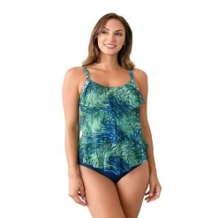 Women's Del Raya Women's 3-Tier Ruffle Mesh Tankini Top