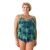 Plus Size Del Raya Plus 3-Tier Ruffle Mesh Tankini Top
