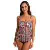 Women's Del Raya Lace-Up Bandeau Mesh Tankini Top
