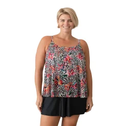 Plus Size Del Raya Printed Mesh Layer Romper