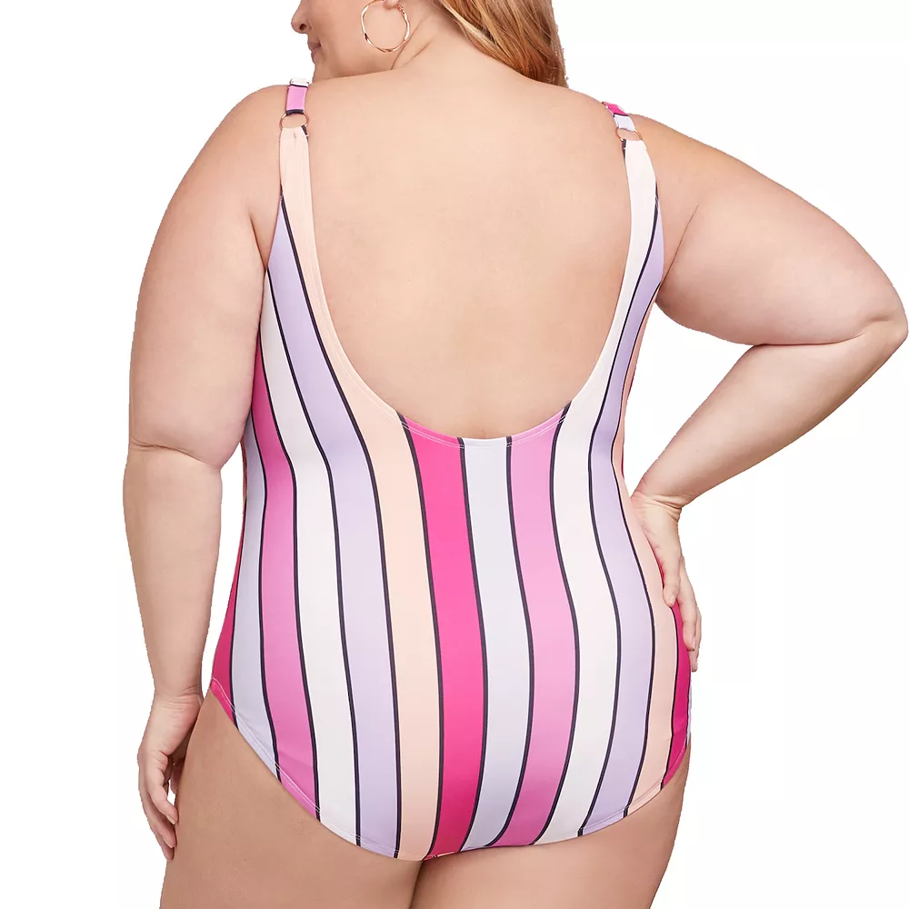 Plus Size LYSA Aileen Cutout One-Piece Swimsuit - Image 2